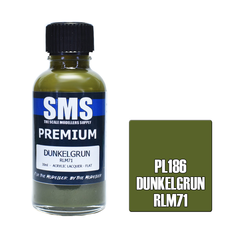 AIR BRUSH PAINT 30ML PREMIUM DUNKELGRUN RLM71 ACRYLIC LACQUER