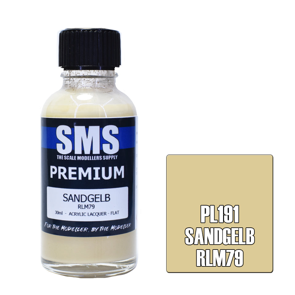 AIR BRUSH PAINT 30ML PREMIUM SANDGELB RLM79 ACRYLIC LACQUER