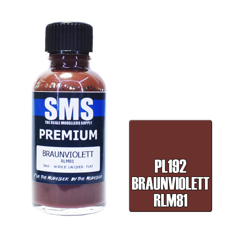 AIR BRUSH PAINT 30ML PREMIUM BRAUNVIOLETT RLM81 ACRYLIC LACQUER