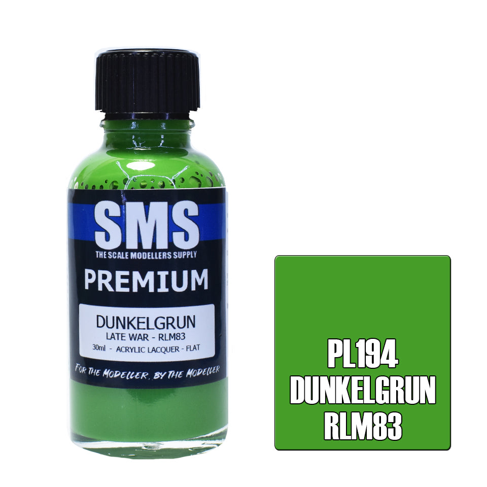AIR BRUSH PAINT 30ML PREMIUM DUNKELGRUN RLM83 ACRYLIC LACQUER