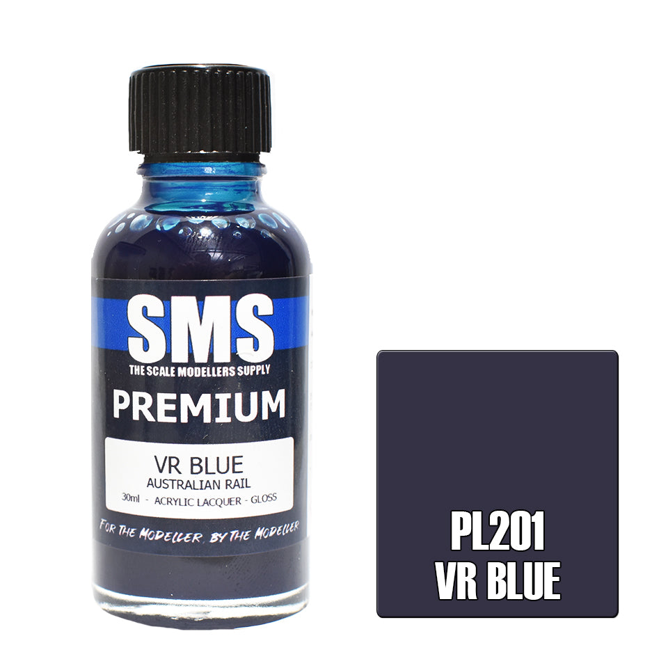 AIR BRUSH PAINT 30ML PREMIUM VR BLUE ACRYLIC LACQUER