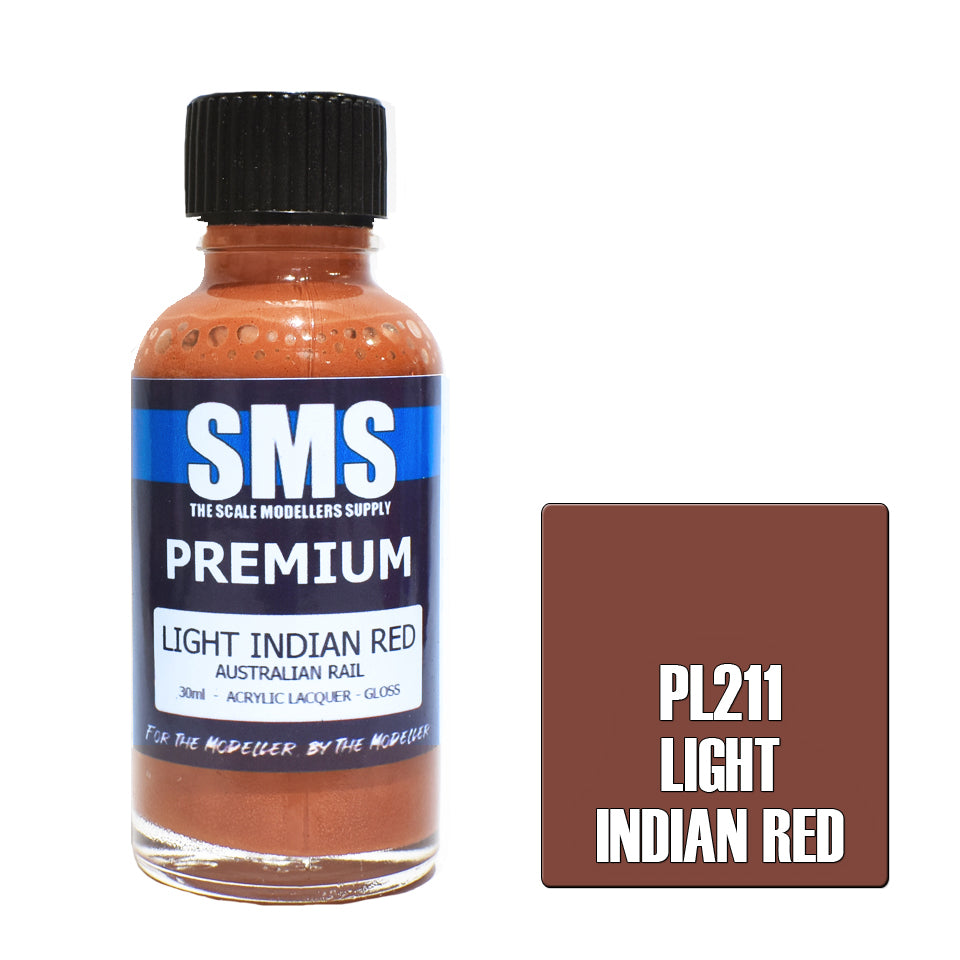 AIR BRUSH PAINT 30ML PREMIUM LIGHT INDIAN RED ACRYLIC LACQUER