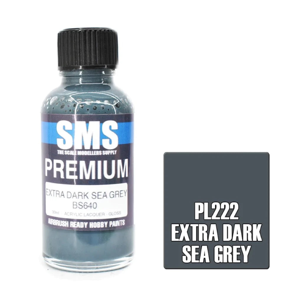 AIR BRUSH PAINT 30ML PREMIUM EXTRA DARK SEA GREY ACRYLIC LACQUER
