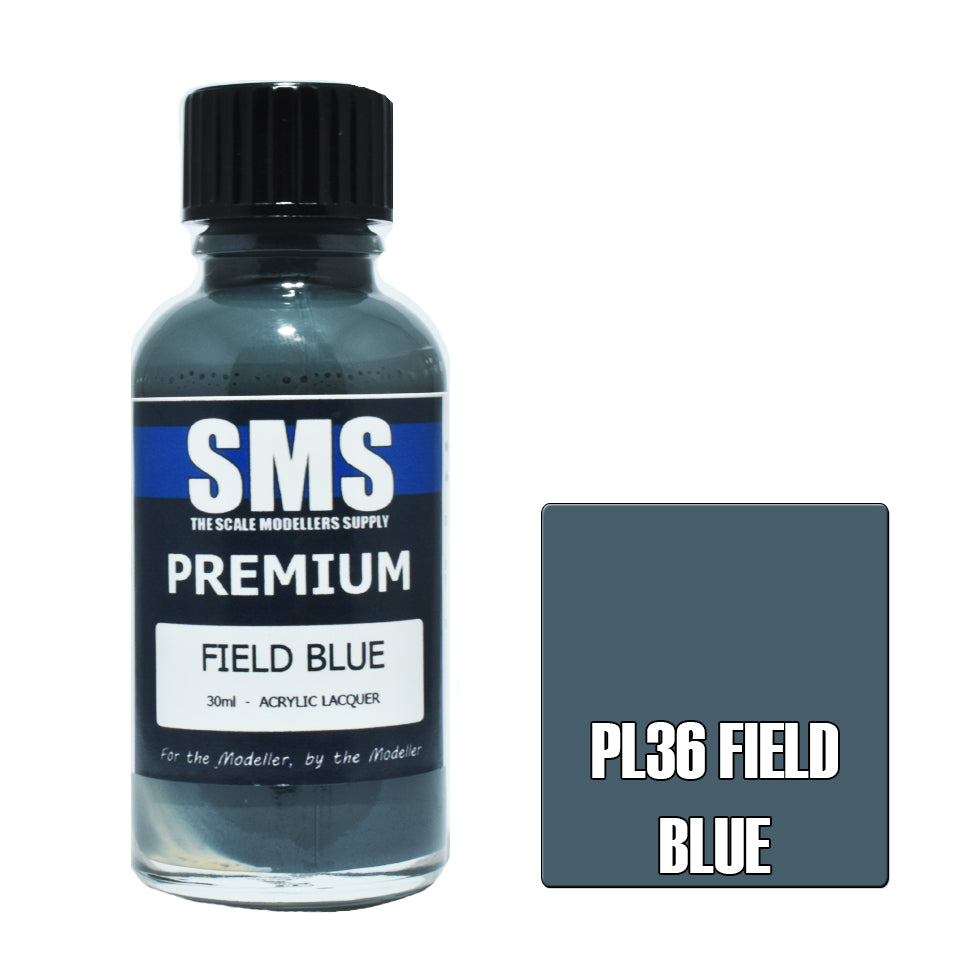 AIR BRUSH PAINT 30ML PREMIUM FIELD BLUE ACRYLIC LACQUER SCALE MODELLERS SUPPLY