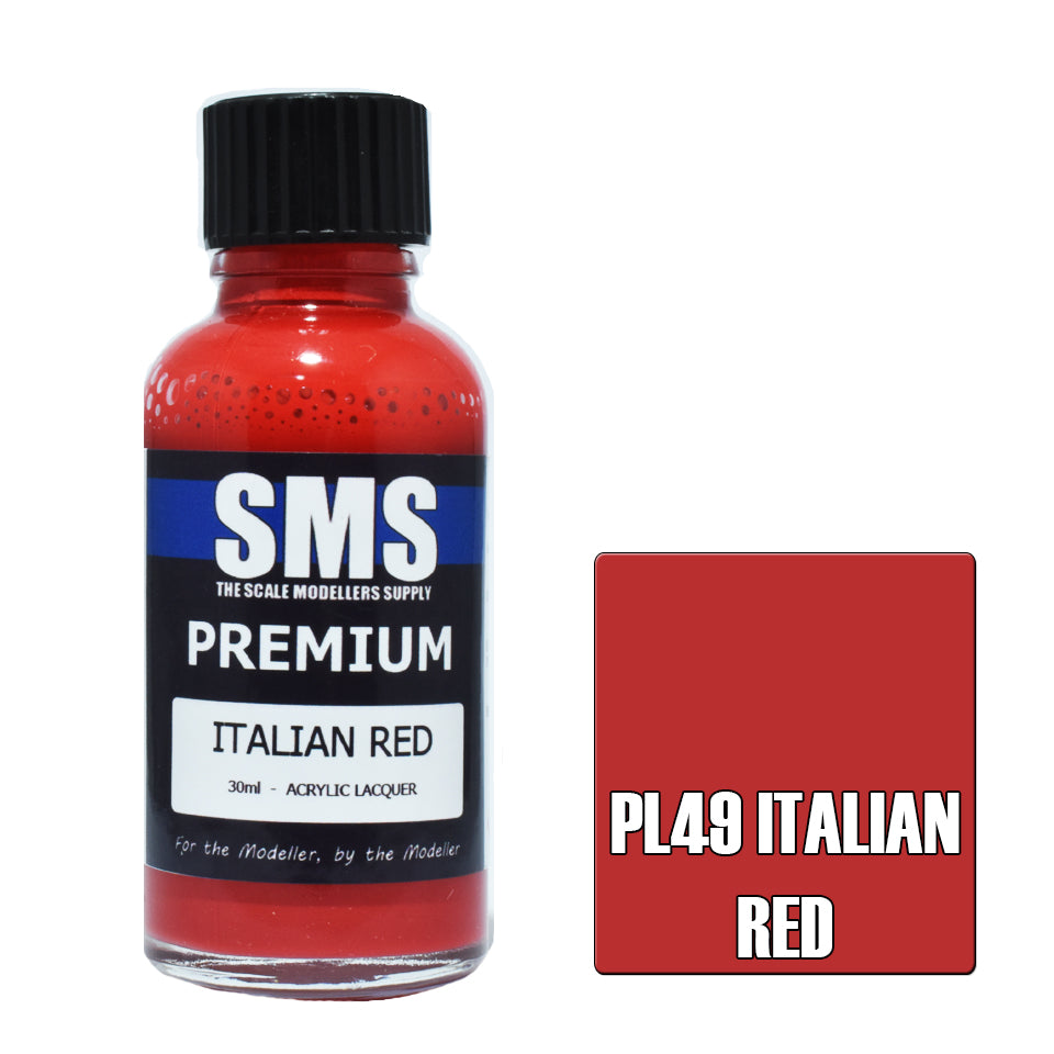 AIR BRUSH PAINT 30ML PREMIUM ITALIAN RED ACRYLIC LACQUER