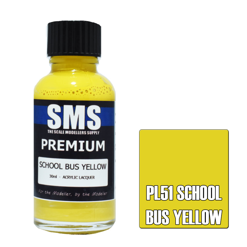 AIR BRUSH PAINT 30ML PREMIUM SCHOOL BUS YELLOW ACRYLIC LACQUER