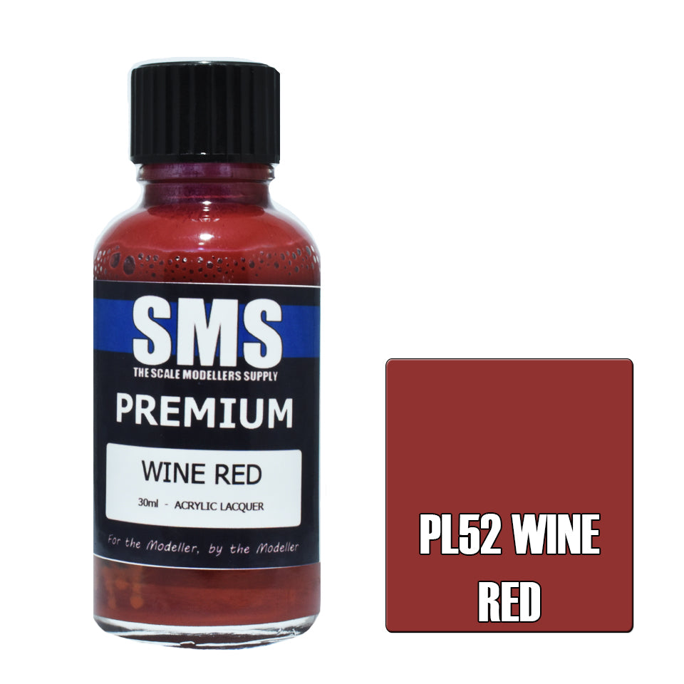 AIR BRUSH PAINT 30ML PREMIUM WINE RED ACRYLIC LACQUER SCALE MODELLERS SUPPLY