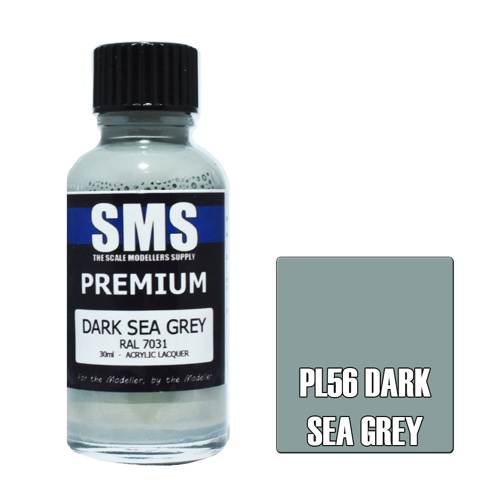 AIR BRUSH PAINT 30ML PREMIUM DARK SEA GREY ACRYLIC LACQUER