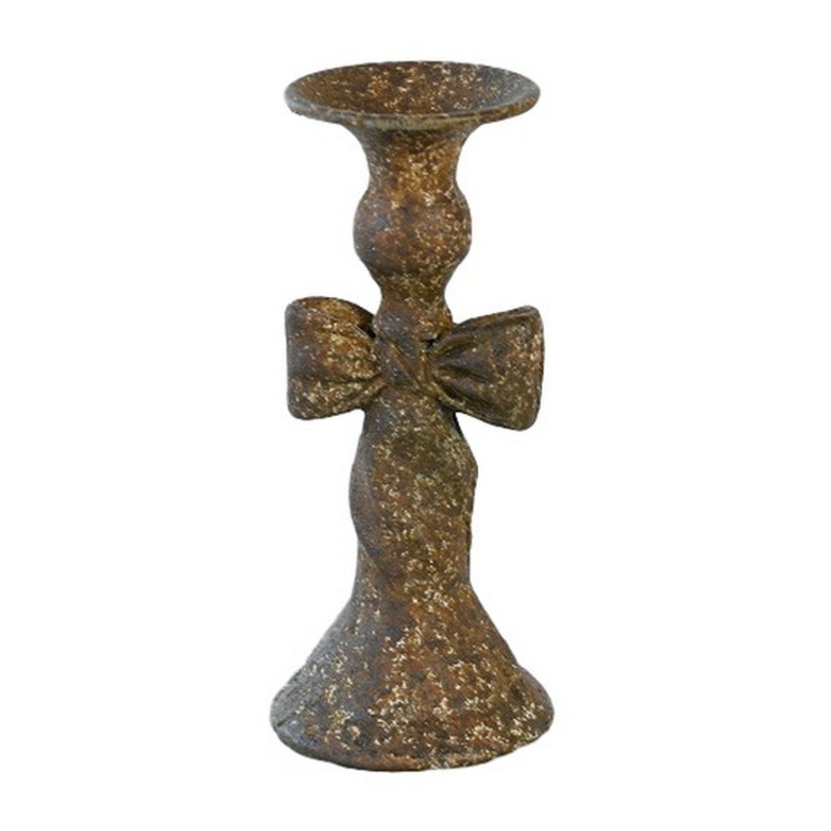 ANTIQUE METAL CANDLE HOLDER - 75x75x165