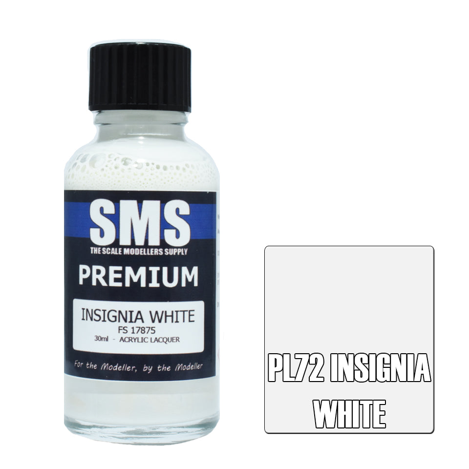 AIR BRUSH PAINT 30ML PREMIUM INSIGNIA WHITE ACRYLIC LACQUER