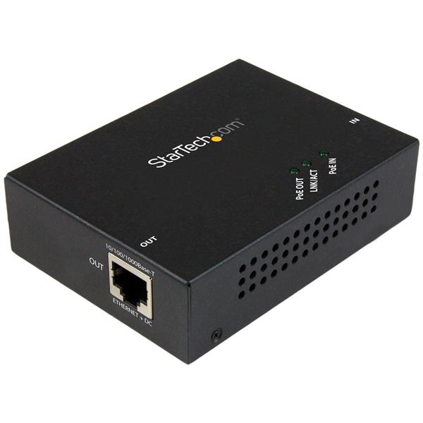 1-Port Gigabit PoE+ Extender - 802.3at and 802.3af - 100 m (330 ft)