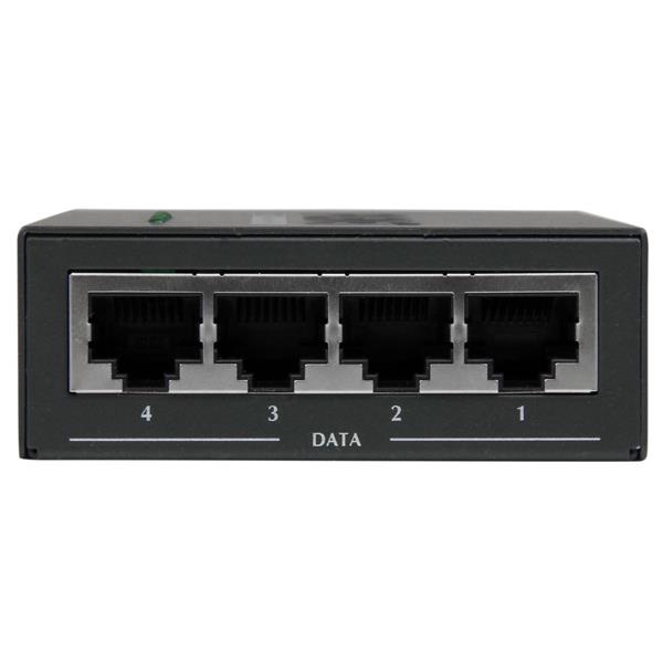 4-Port Gigabit Midspan - PoE+ Injector - 802.3at/af