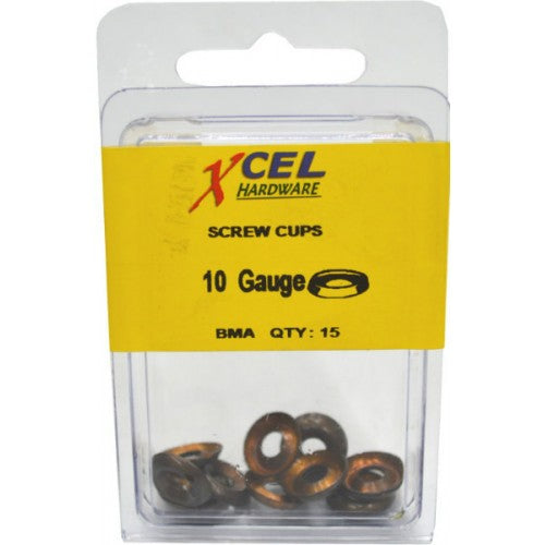 Elegant Florentine bronze DIY screw cups for 10 gauge screws, perfect for flush surface mounting in woodworking projects.