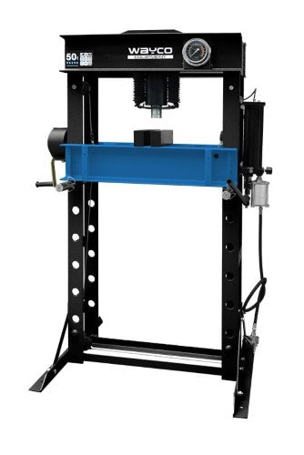 Wayco Hydraulic Shop Press Welded 50 Ton w/Pneumatic Pump