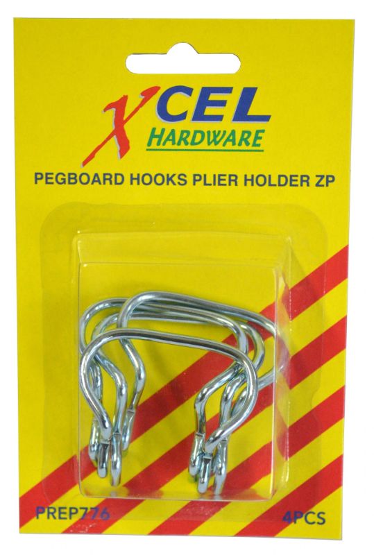 Pegboard Hooks Plier Holder set of 4 for efficient tool organization and quick access in workshops or garages.
