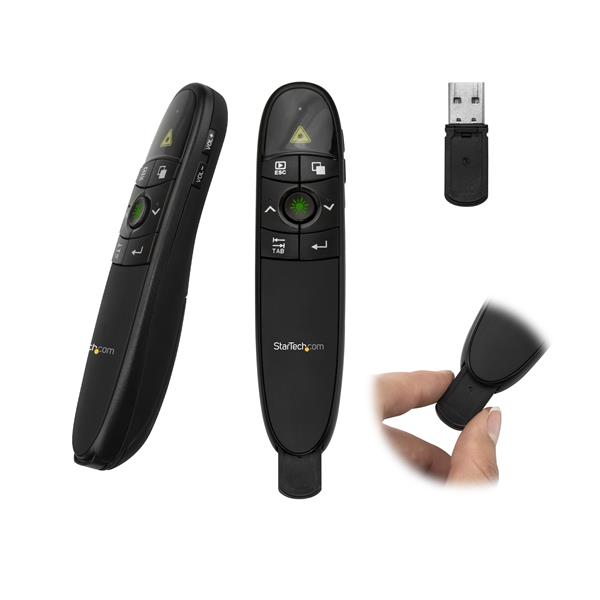 Wireless Presentation Remote w/ Red Laser Pointer - 27 m - Presentation Clicker