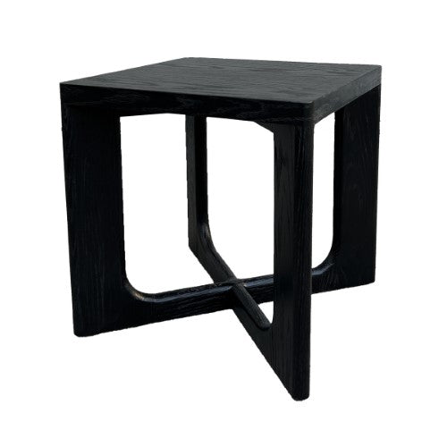 Rectangle Side Table - Carlton Weathered Black Oak (46 X 46 X 48cm)
