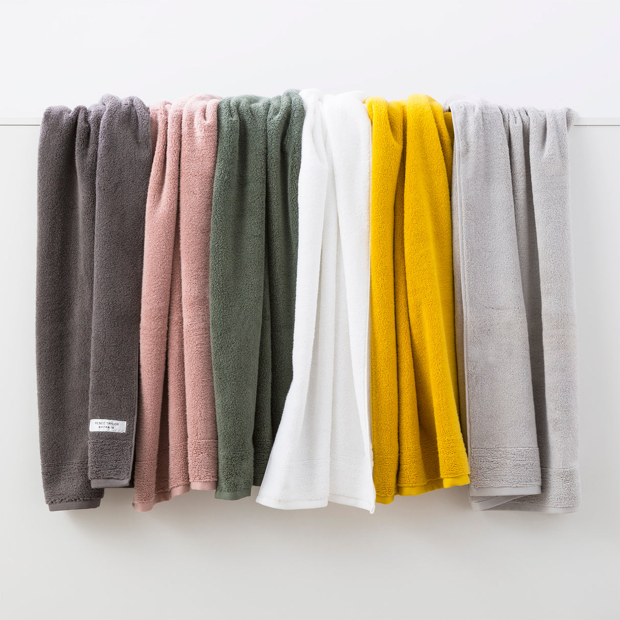 Renee Taylor Aireys 650 GSM Zero Twist 2 Pack Bath Sheet Nickel