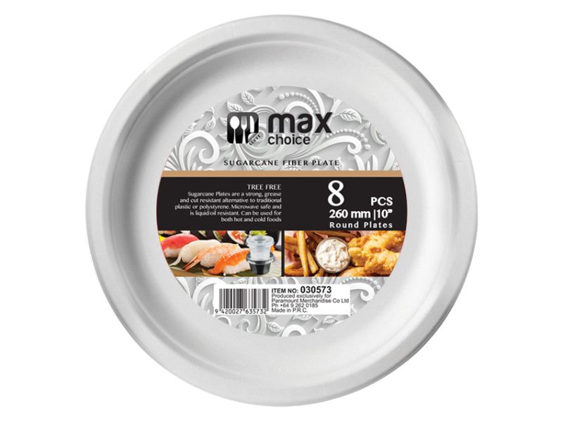 Eco Round Plates - MC 26cm (384pcs)
