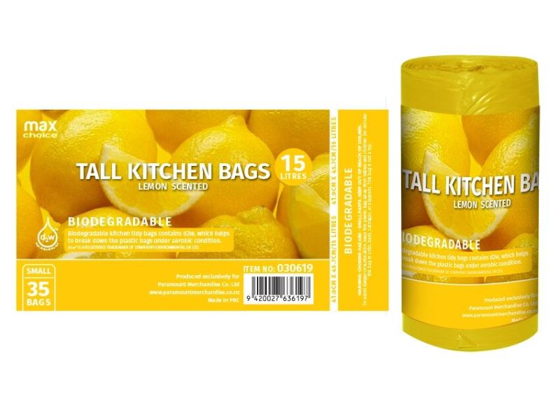 Biodegradable Kitchen Tidy Bag - MC 15L Lemon Scented (24 Packs)