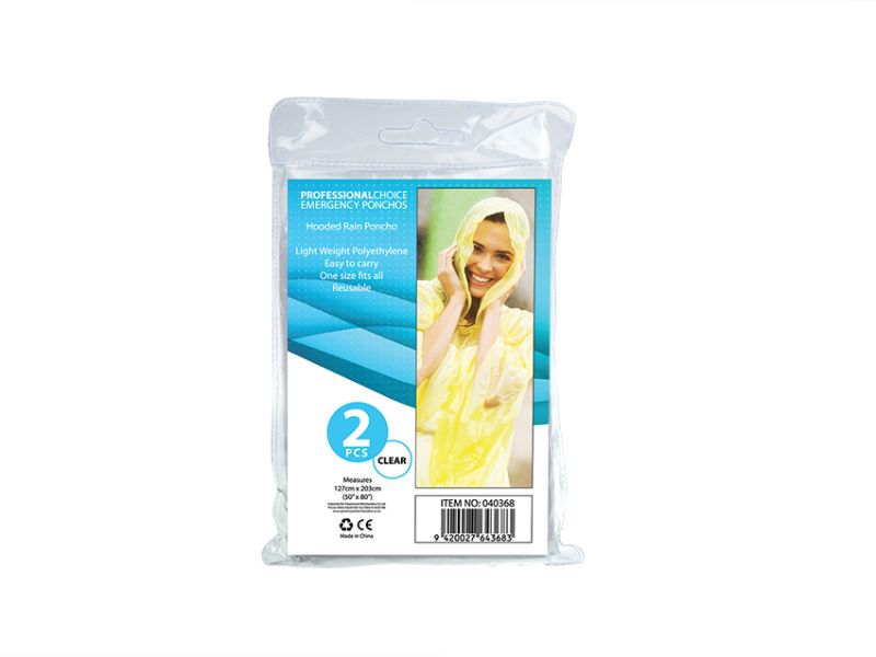 Emergency Poncho - Transparent (48pcs)