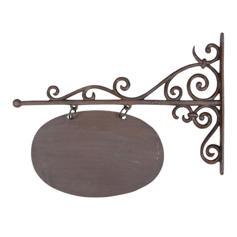 Cast Iron Sign Board - Large 45 x 3 x 38cm (Set of 2 Asstd)