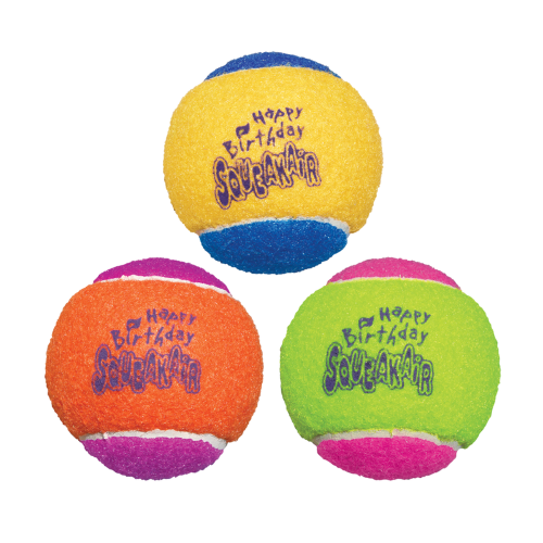 Squeaker Birthday Balls - KONG AirDog (3pk)