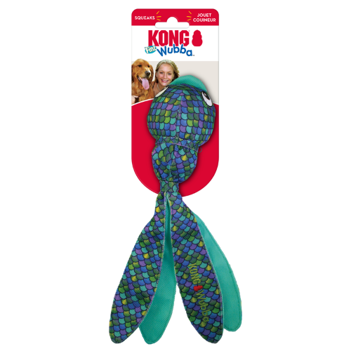 Dog Toy - KONG Wubba Finz Blue (Small)
