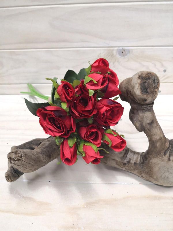 Vibrant red Rose Posy bouquet with individually stemmed roses, perfect for weddings and heartfelt gifts.