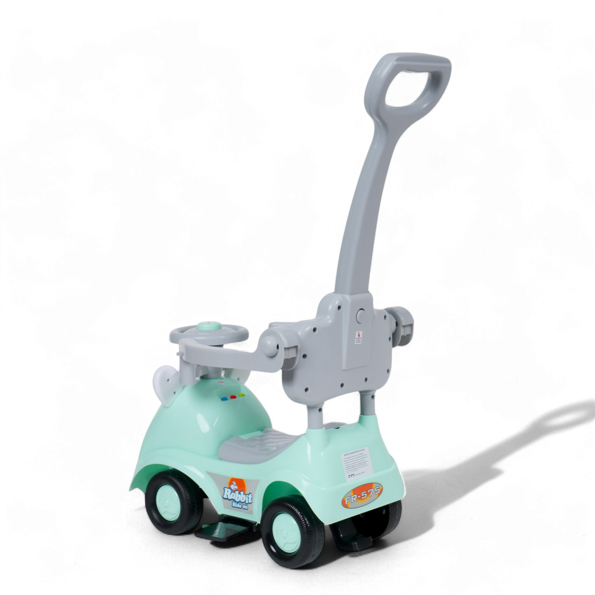 Kids Rabbit Ride-On With Parent Handle & Footrest FR-170 Green