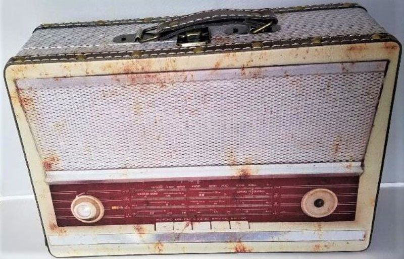 Storage Box - Retro Briefcase Radio (30cm)