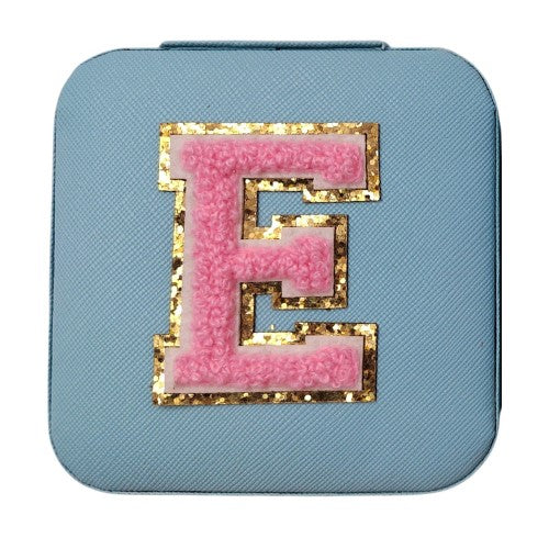 Letter - E Blue Jewellery Box (Set of 2)