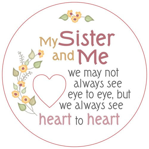 Sister and Me Piece of My Heart Magnet (Set of 2)