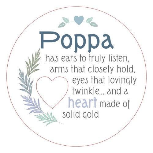 Poppa Piece of My Heart Magnet (Set of 2)