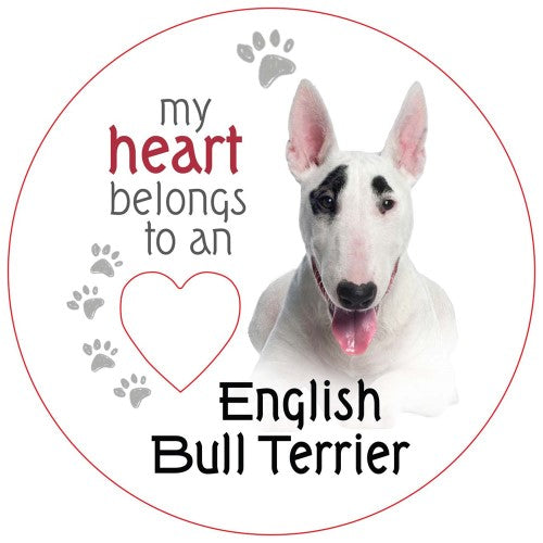 Bull Terrier Piece of My Heart Magnet (Set of 2)