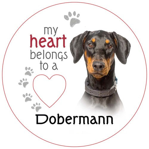 Dobermann Piece of My Heart Magnet (Set of 2)