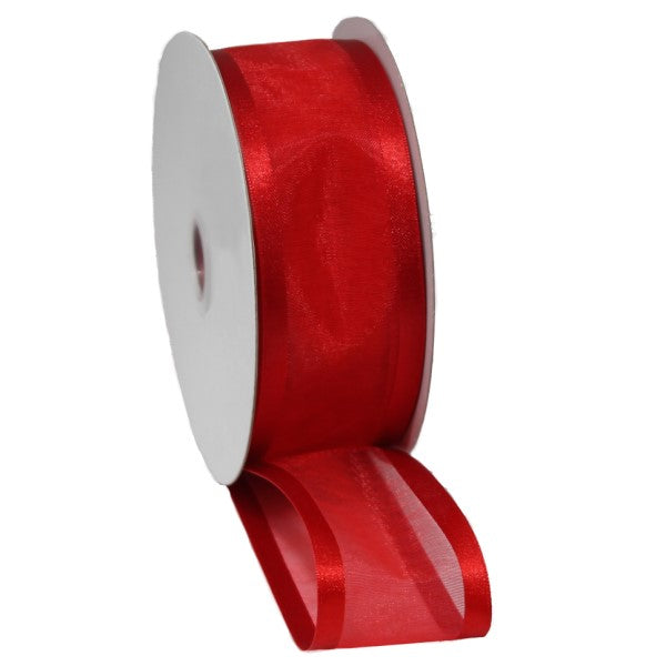 Ribbon Satin edge Organza Red