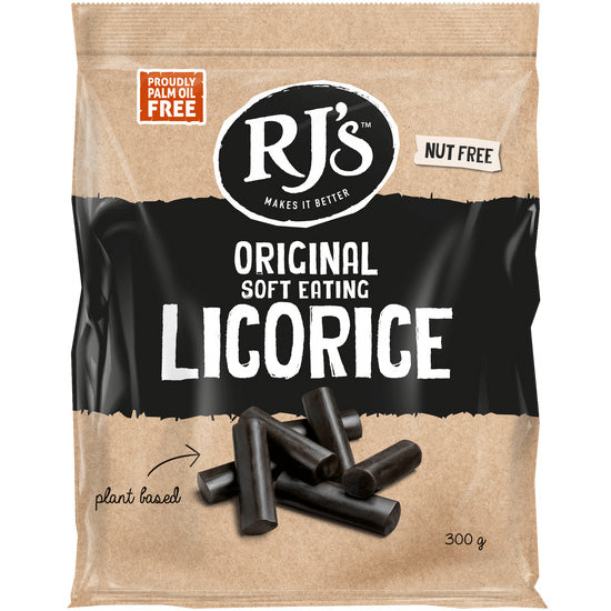 RJ’s Original Soft Eating Licorice 300g - Carton of 12