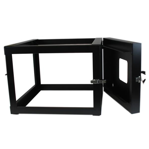 6U 55cm (22in) Depth Hinged Open Frame Wall Mount Server Rack