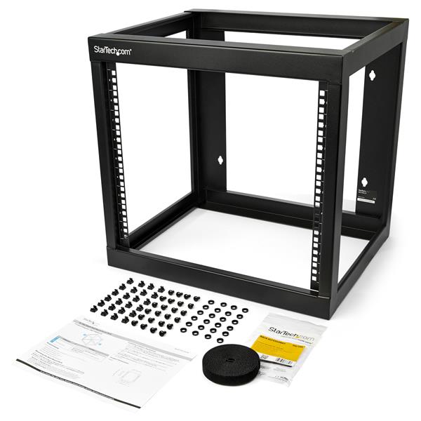 9U Wall-mount Rack - Open Frame - 18" Deep - Steel - 2 Post Data Rack