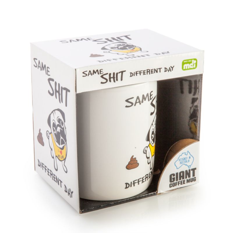 Coffee Mug - Same Shit Different Day Pug Giant (12.5cm)
