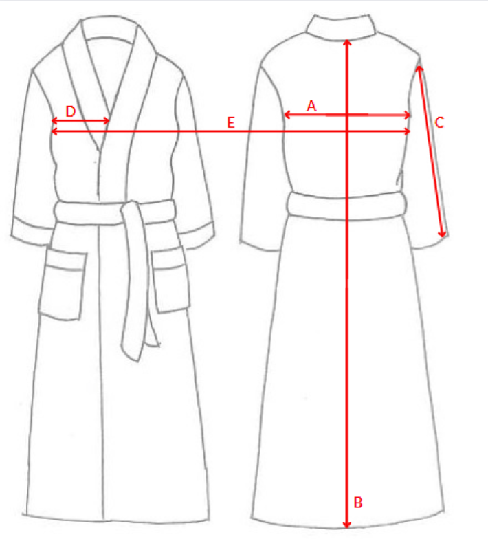 Bathrobe / Robe - AVA Light Blue (M/L) - BAKSANA