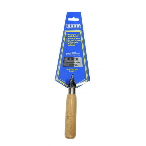 Raco Rt37/154c 175mm gauging trowel with stainless steel blade, ergonomic handle for precision in plastering and masonry tasks.