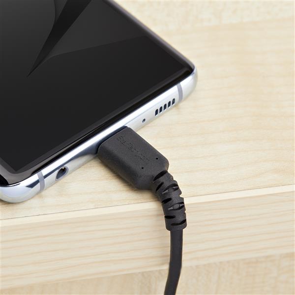 1m USB A to USB C Charging Cable - Durable Aramid 60W Black
