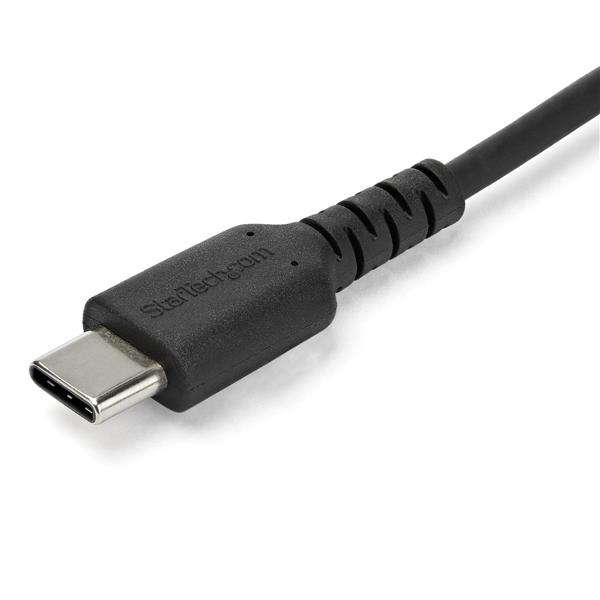 2m USB A to USB C Charging Cable - Durable Aramid 60W Black
