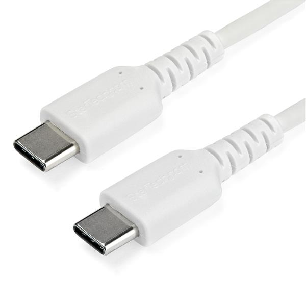 2m USB C Charging Cable - Durable Aramid Fiber M/M 60W White