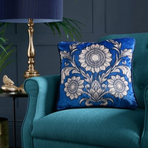 LLB Romilly Blue 43x43cm Cushion Cover