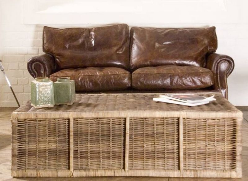 Sofa Leather - Kensington 2 Seater Vintage Cigar