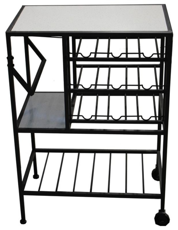 Wine Trolley - Marble / Steel