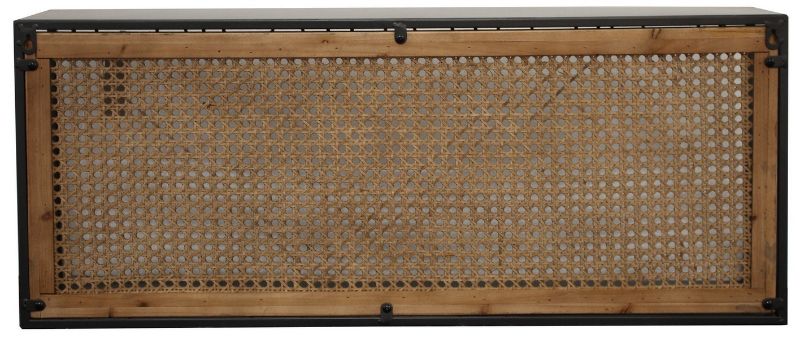 Rattan / Steel Wine Rack - Large